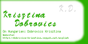 krisztina dobrovics business card
